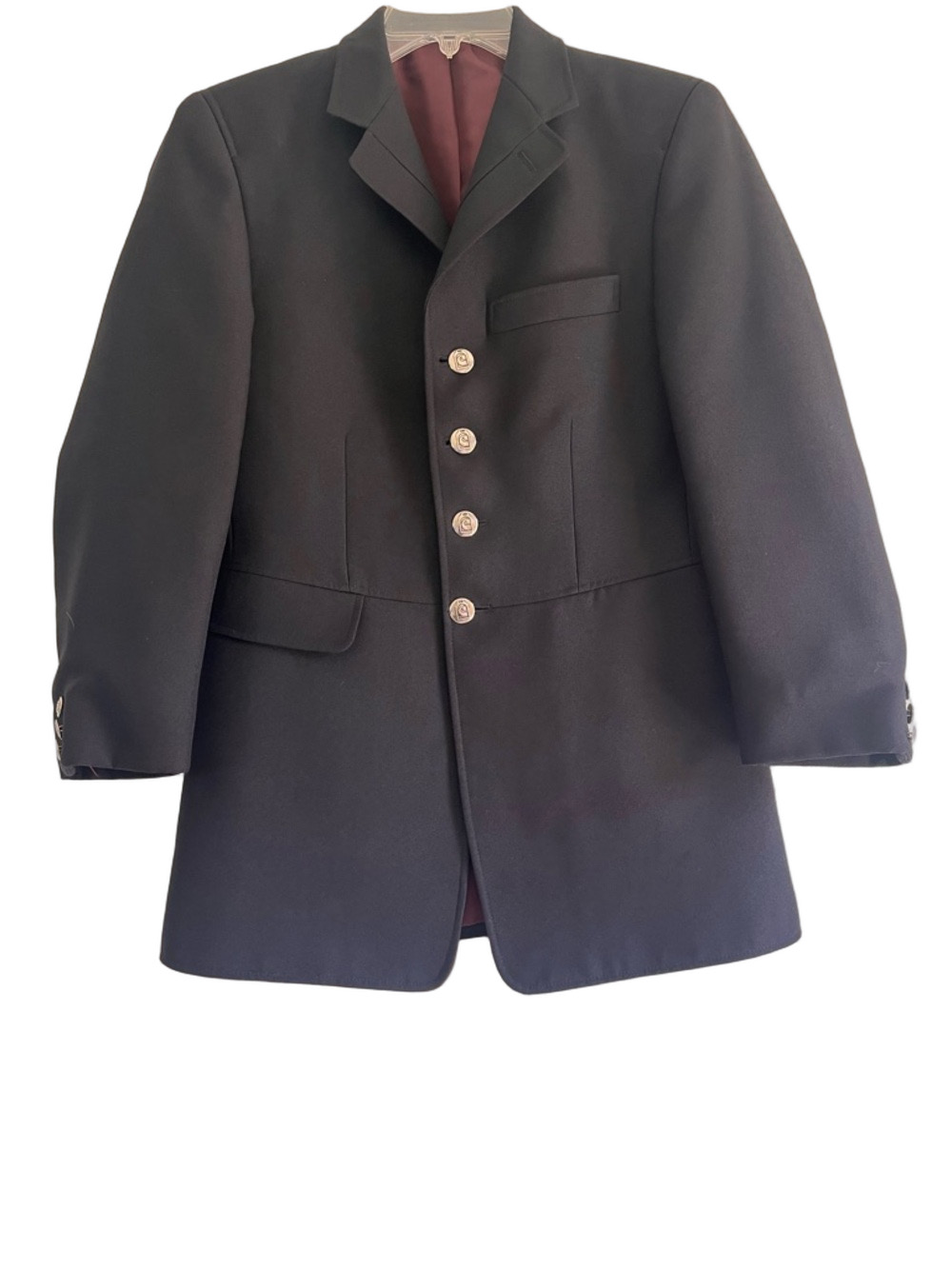 Cavallo Black Blazer Silver Buttons USA Size 34 Small Womens Riding Show Jacket